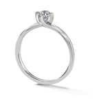Solitaire ring 750/18K hvidguld Diamant hvid , 0.25 ct, [Brillant], w-si