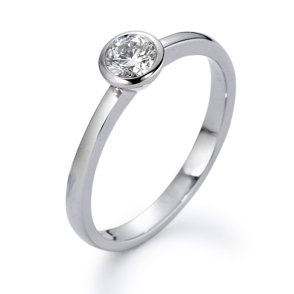 Solitaire ring 750/18K hvidguld Diamant hvid , 0.25 ct, [Brillant], w-si