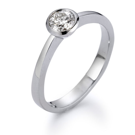 Solitaire ring 750/18K hvidguld Diamant hvid , 0.33 ct, [Brillant], w-si