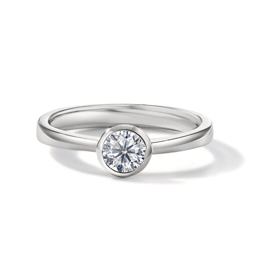 Solitaire ring 750/18K hvidguld Diamant hvid , 0.33 ct, [Brillant], w-si