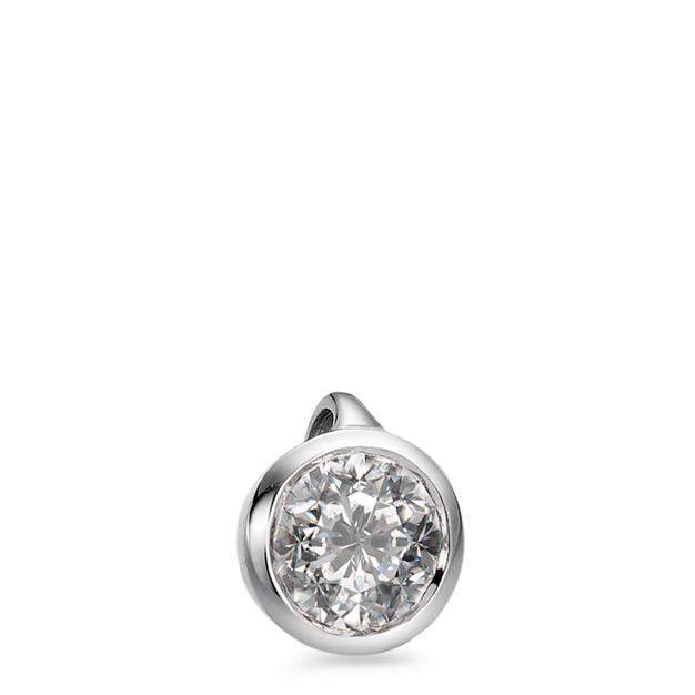 Vedhæng 750/18K hvidguld Diamant hvid , 0.20 ct, [Brillant], w-si Ø5.5 mm