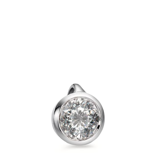 Vedhæng 750/18K hvidguld Diamant hvid , 0.25 ct, [Brillant], w-si Ø5.5 mm