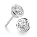 Ørestikker 750/18K hvidguld Diamant hvid , 0.35 ct, 2 Sten , [Brillant], w-si Ø5 mm