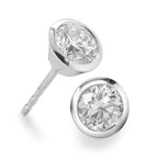 Ørestikker 750/18K hvidguld Diamant hvid , 0.35 ct, 2 Sten , [Brillant], w-si Ø5 mm