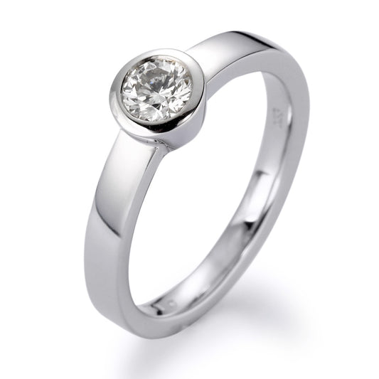 Ringe 750/18K hvidguld Diamant hvid , 0.15 ct, [Brillant], w-si