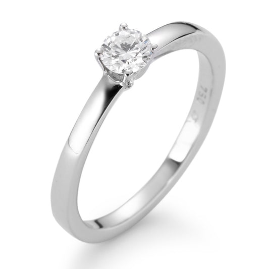 Solitaire ring 750/18K hvidguld Diamant hvid , 0.25 ct, [Brillant], w-si