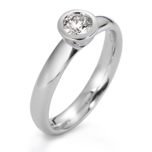 Solitaire ring 750/18K hvidguld Diamant hvid , 0.30 ct, si rhodineret