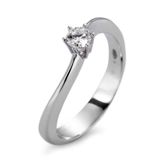 Solitaire ring 750/18K hvidguld Diamant hvid , 0.20 ct, si rhodineret