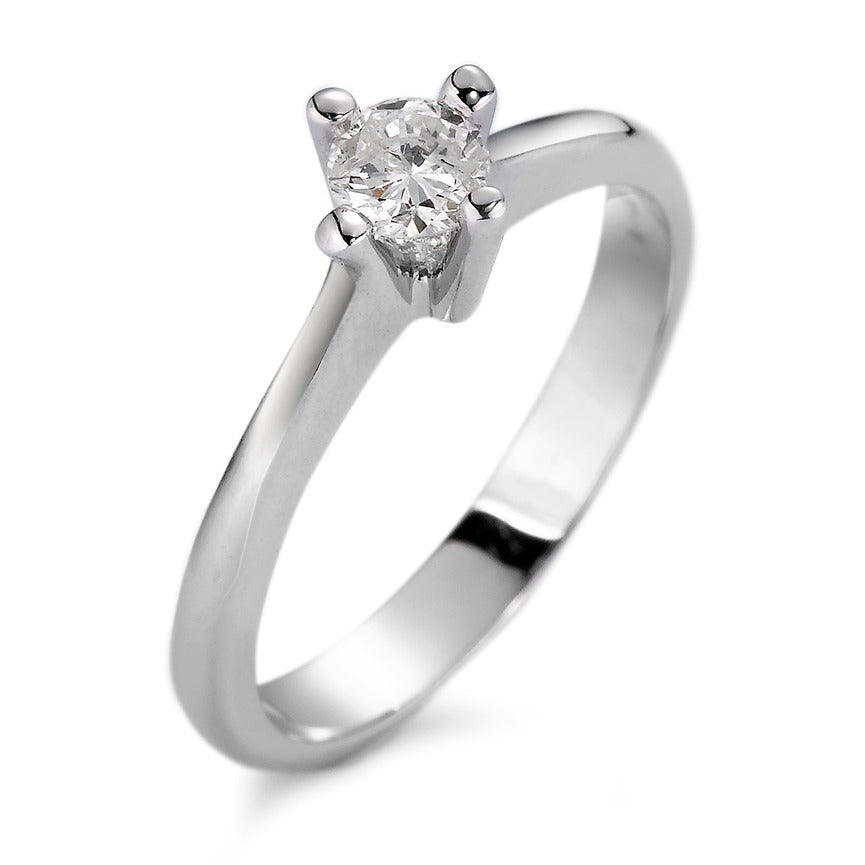 Solitaire ring 750/18K hvidguld Diamant hvid , 0.25 ct, si rhodineret