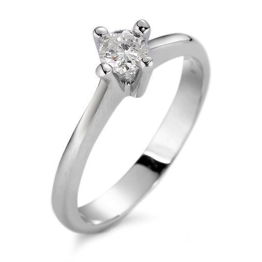 Solitaire ring 750/18K hvidguld Diamant hvid , 0.25 ct, si rhodineret