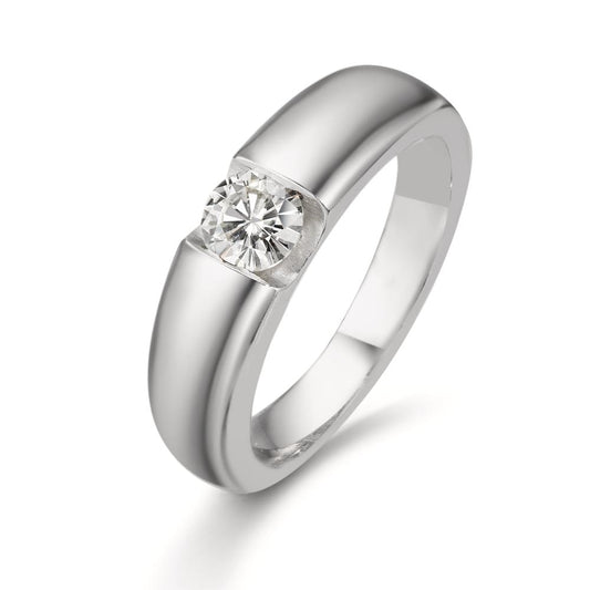 Solitaire ring 375/9K hvidguld Moissanite