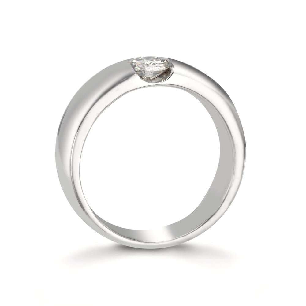 Solitaire ring 375/9K hvidguld Moissanite