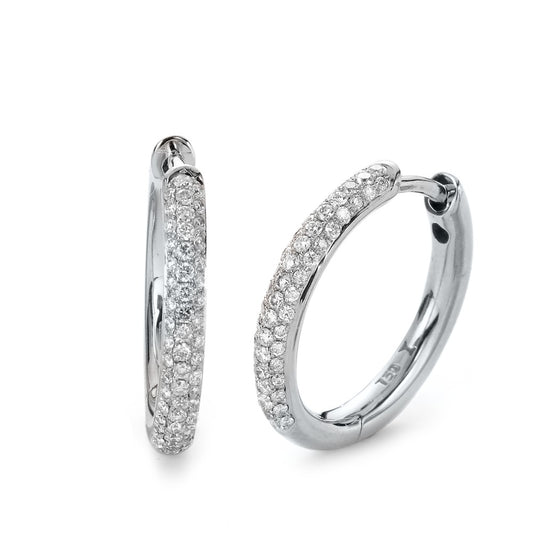 Click kreoler 750/18K hvidguld Diamant 0.36 ct, 104 Sten , si