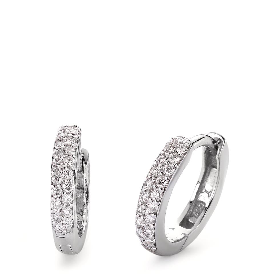Click kreoler 750/18K hvidguld Diamant 0.24 ct, 38 Sten , si