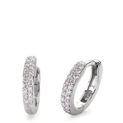 Click kreoler 750/18K hvidguld Diamant 0.24 ct, 38 Sten , si