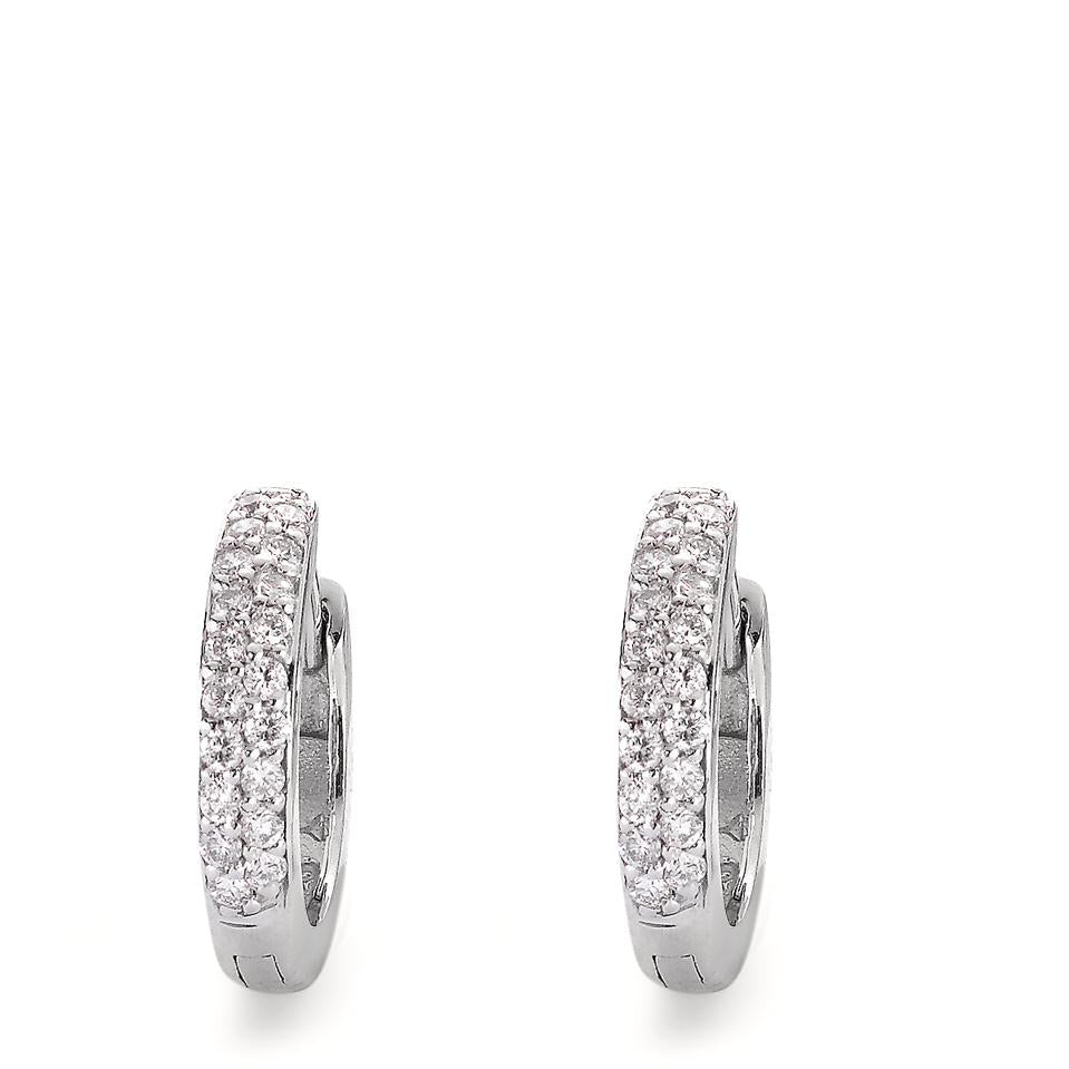 Click kreoler 750/18K hvidguld Diamant 0.24 ct, 38 Sten , si