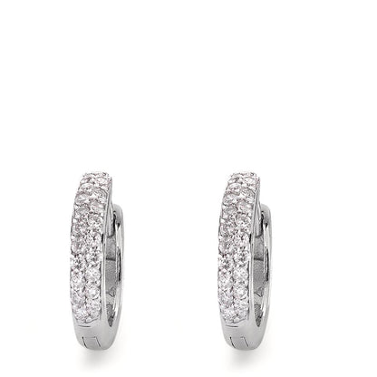 Click kreoler 750/18K hvidguld Diamant 0.24 ct, 38 Sten , si