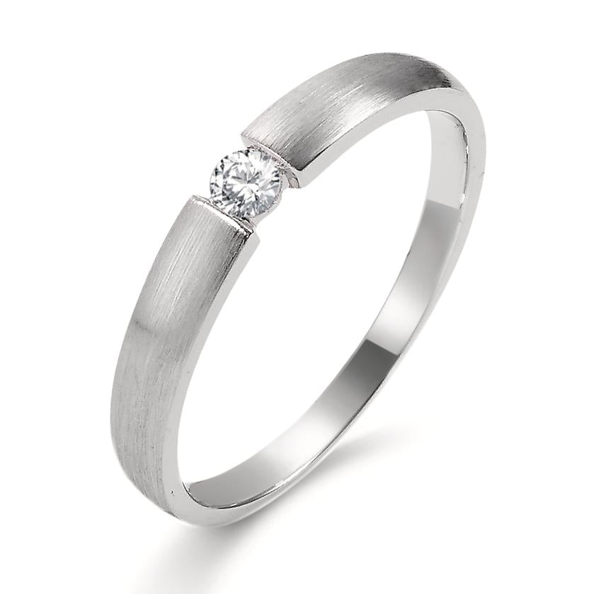 Solitaire ring 750/18K hvidguld Diamant 0.06 ct, w-si