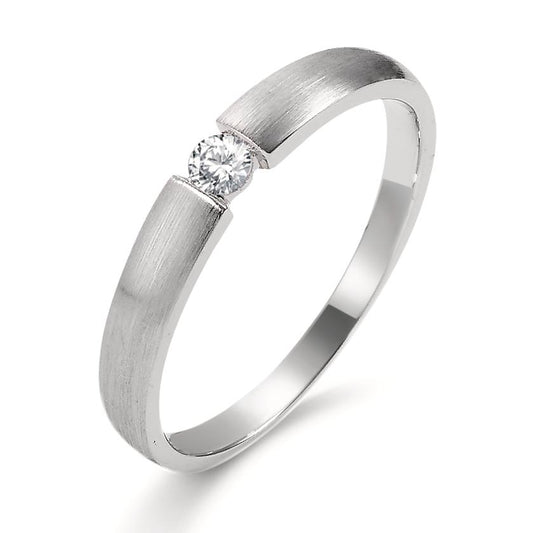 Solitaire ring 750/18K hvidguld Diamant 0.06 ct, w-si