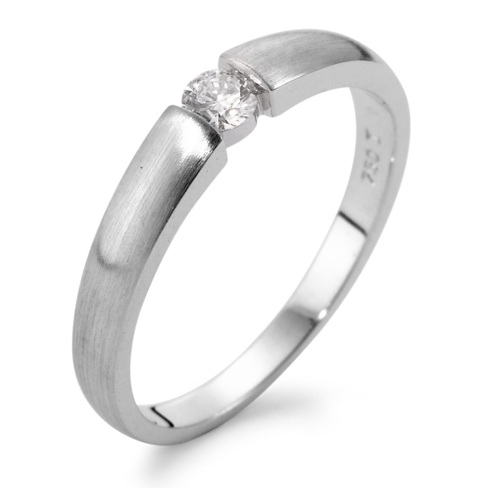 Solitaire ring 750/18K hvidguld Diamant 0.15 ct, w-si