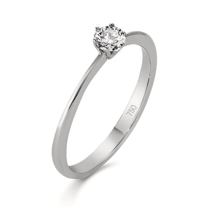 Solitaire ring 750/18K hvidguld Diamant 0.20 ct, w-si