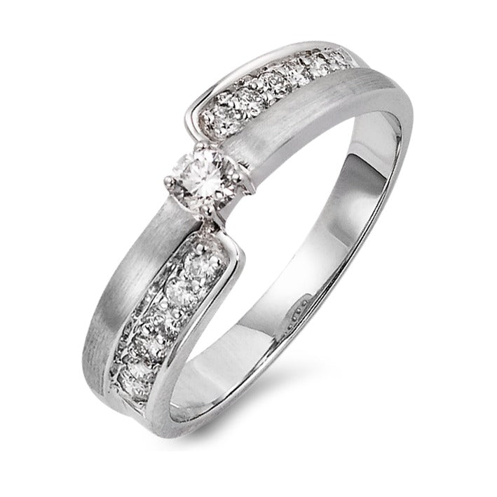 Ringe 750/18K hvidguld Diamant 0.28 ct, 13 Sten , w-si