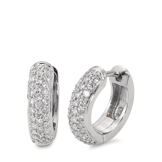 Click kreoler 750/18K hvidguld Diamant 0.50 ct, 66 Sten , w-si