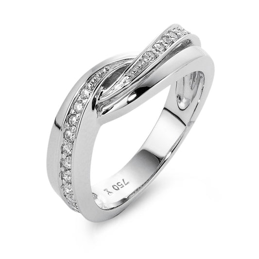 Ringe 750/18K hvidguld Diamant 0.28 ct, 24 Sten , w-si