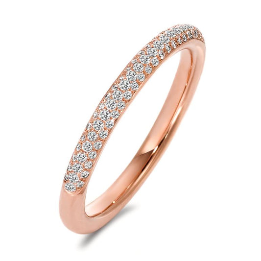 Ringe 750/18K rødguld Diamant 0.23 ct, 84 Sten , w-si