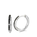 Click kreoler 750/18K hvidguld Diamant sort , 0.11 ct, 24 Sten , w-si