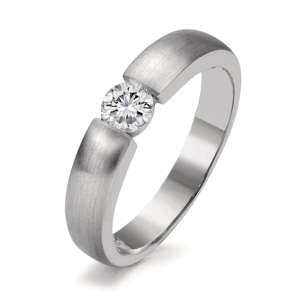 Solitaire ring 750/18K hvidguld Diamant hvid , 0.30 ct, w-si