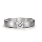Solitaire ring 750/18K hvidguld Diamant hvid , 0.30 ct, w-si