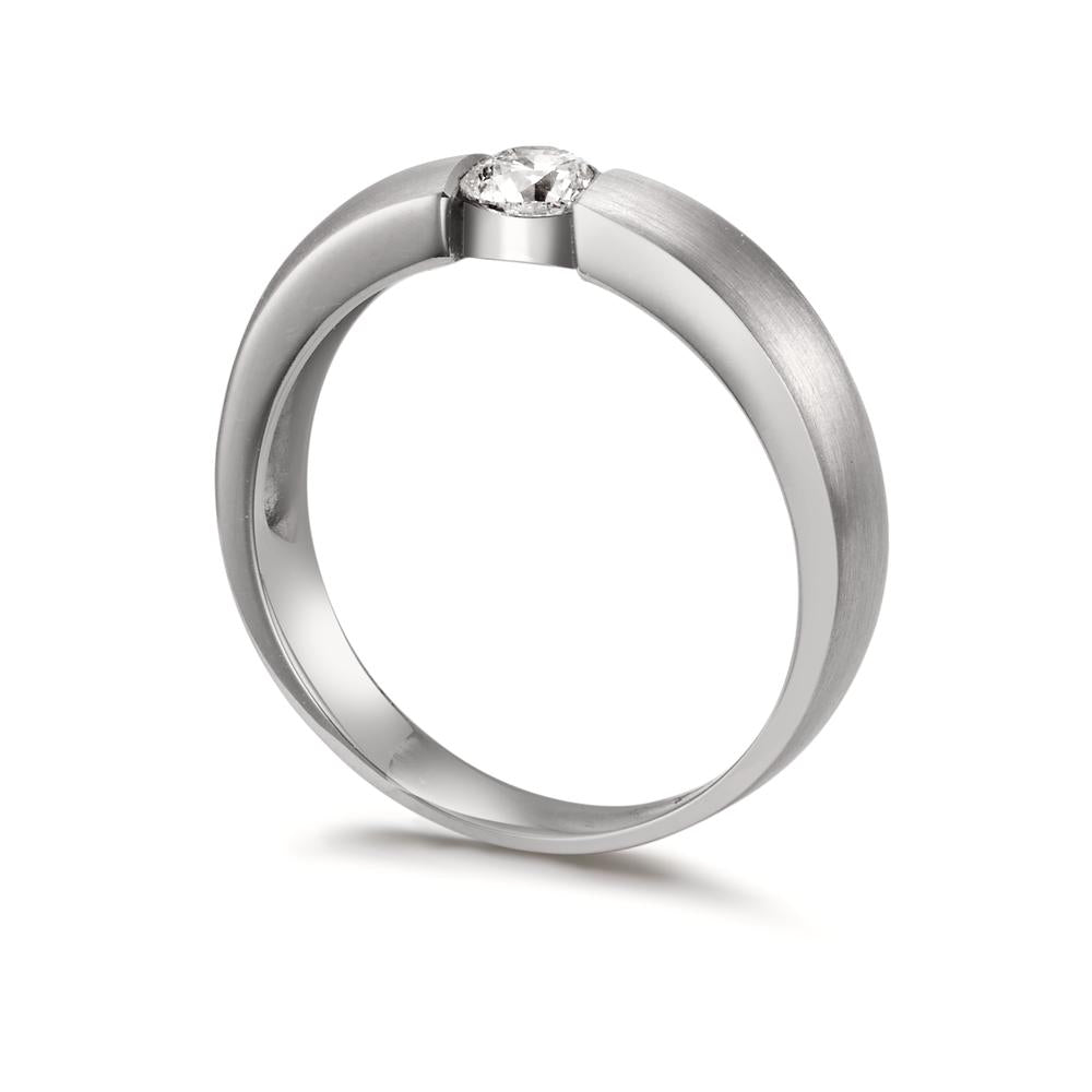 Solitaire ring 750/18K hvidguld Diamant hvid , 0.30 ct, w-si