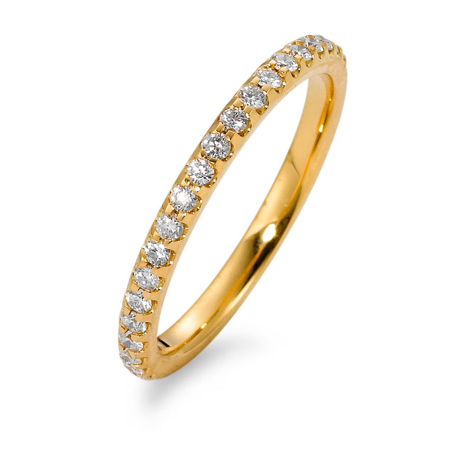Memory ring 750/18K guld Diamant 0.51 ct, 37 Sten , w-si