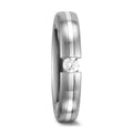 Partnerringe 585/14 K hvidguld Diamant hvid , 0.10 ct, w-si