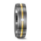 Partnerringe 500 palladium, 585/14K guld Diamant hvid , 0.025 ct, w-si