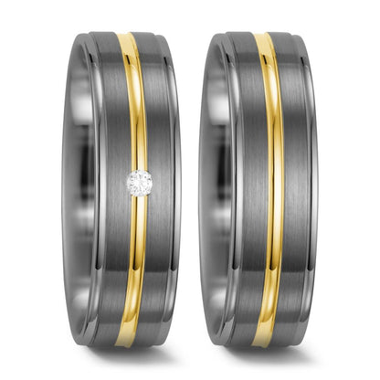 Partnerringe 500 palladium, 585/14K guld