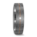 Partnerringe 500 palladium, 585/14 K rødguld Diamant hvid , 0.015 ct, w-si