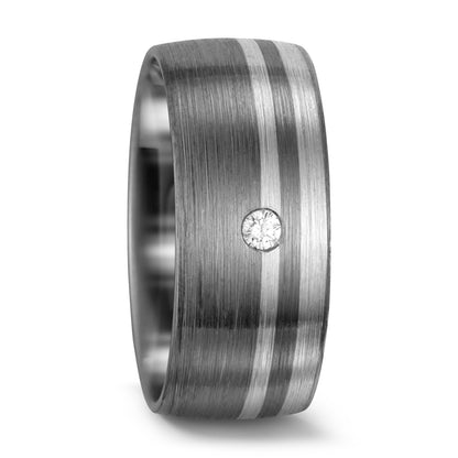 Partnerringe 375/9K hvidguld, 500 palladium Diamant hvid , 0.03 ct, w-si