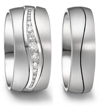 Partnerringe 750/18K hvidguld
