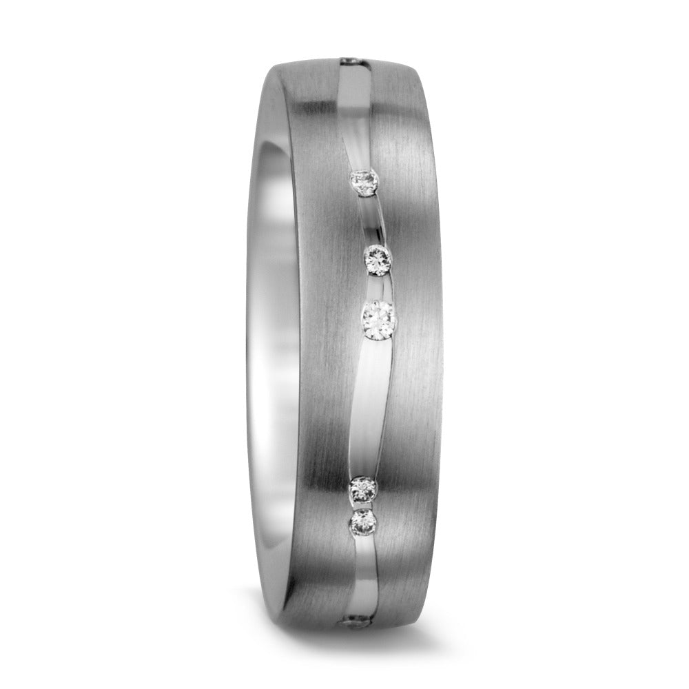 Partnerringe 750/18K hvidguld Diamant hvid , 0.095 ct, 12 Sten , tw-vsi