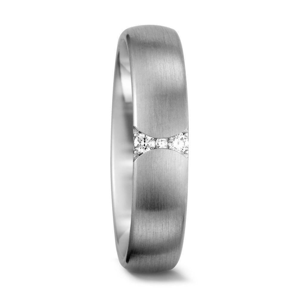 Partnerringe 750/18K hvidguld Diamant hvid , 0.055 ct, 3 Sten , tw-vsi