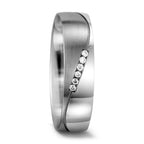 Partnerringe 750/18K hvidguld Diamant hvid , 0.03 ct, 6 Sten , w-si