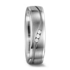 Partnerringe 750/18K hvidguld Diamant hvid , 0.033 ct, 3 Sten , w-si