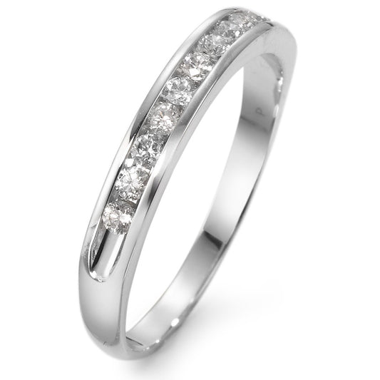 Memory ring 750/18K hvidguld Diamant hvid , 0.25 ct, 11 Sten , w-si