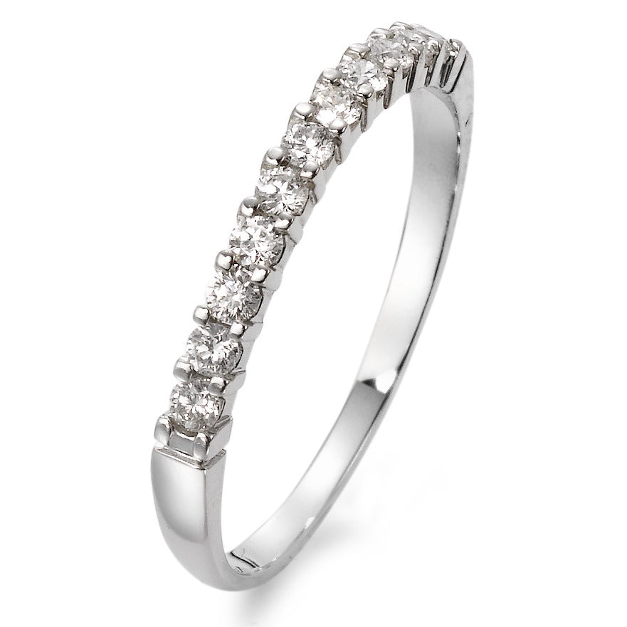 Memory ring 750/18K hvidguld Diamant hvid , 0.25 ct, 11 Sten , w-si