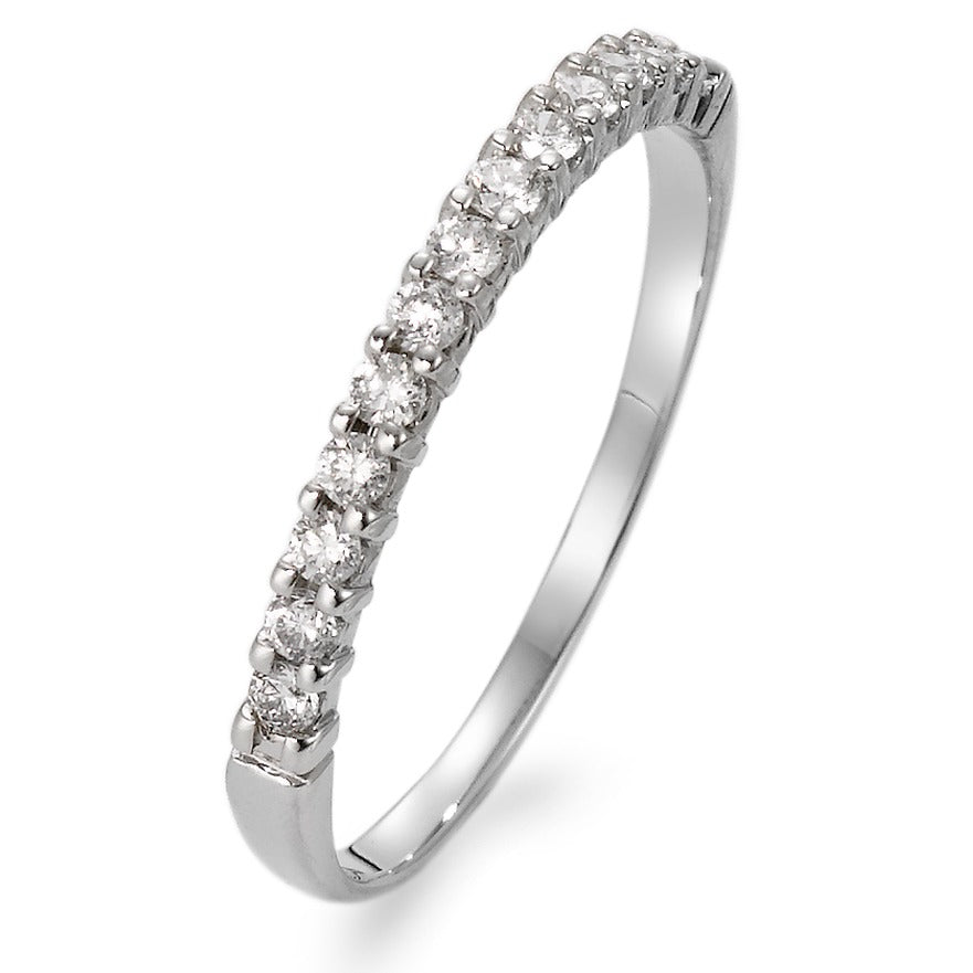 Memory ring 750/18K hvidguld Diamant hvid , 0.20 ct, 13 Sten , w-si