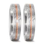 Partnerringe 750/18K hvidguld, 750/18K rødguld