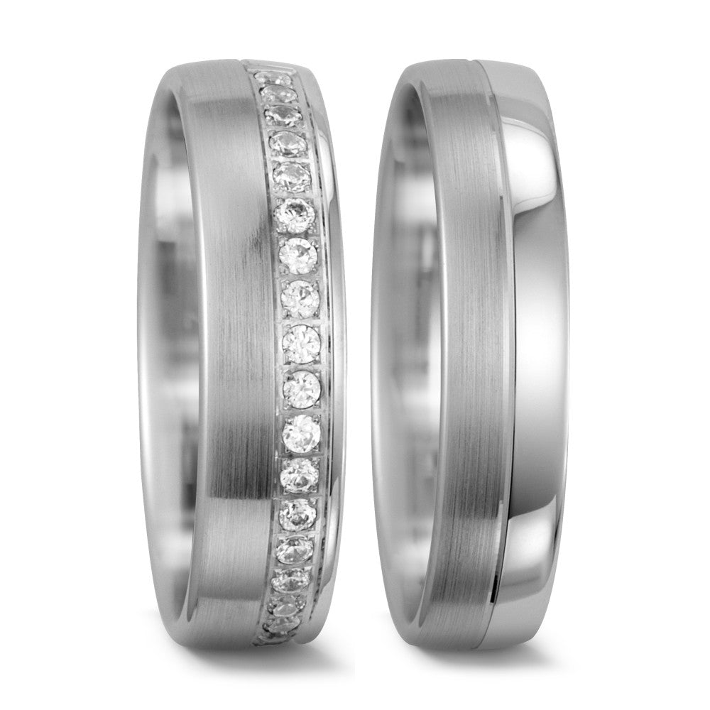 Partnerringe 750/18K hvidguld