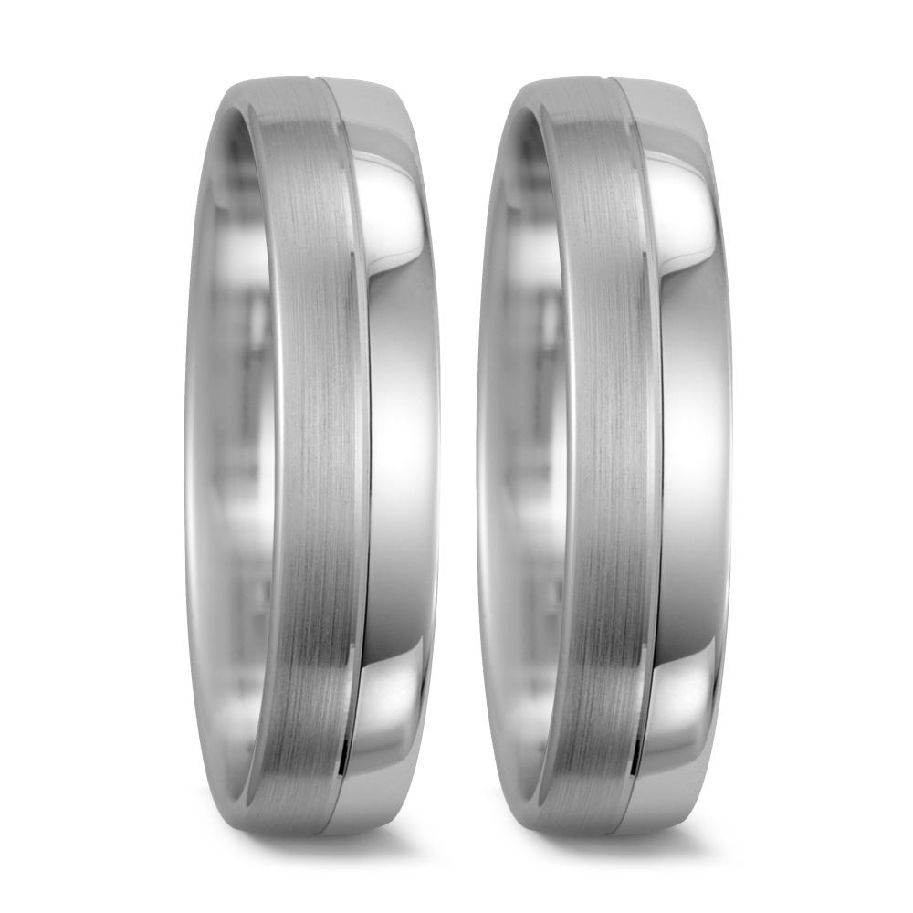 Partnerringe 750/18K hvidguld